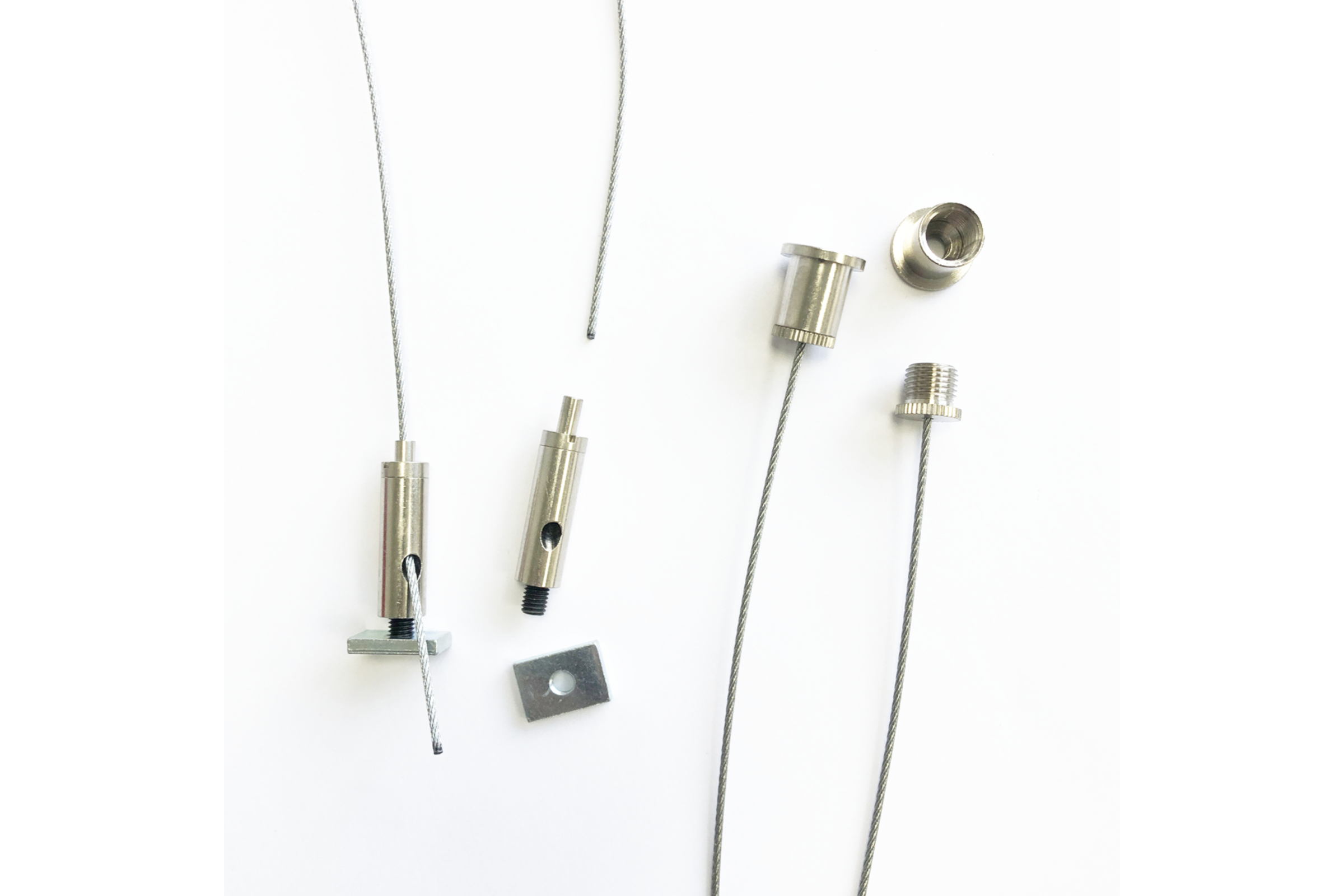 Stahlseil Befestigungsset mit Schraubhülsen